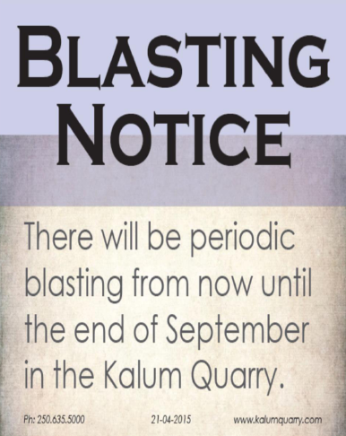 Blasting Notice