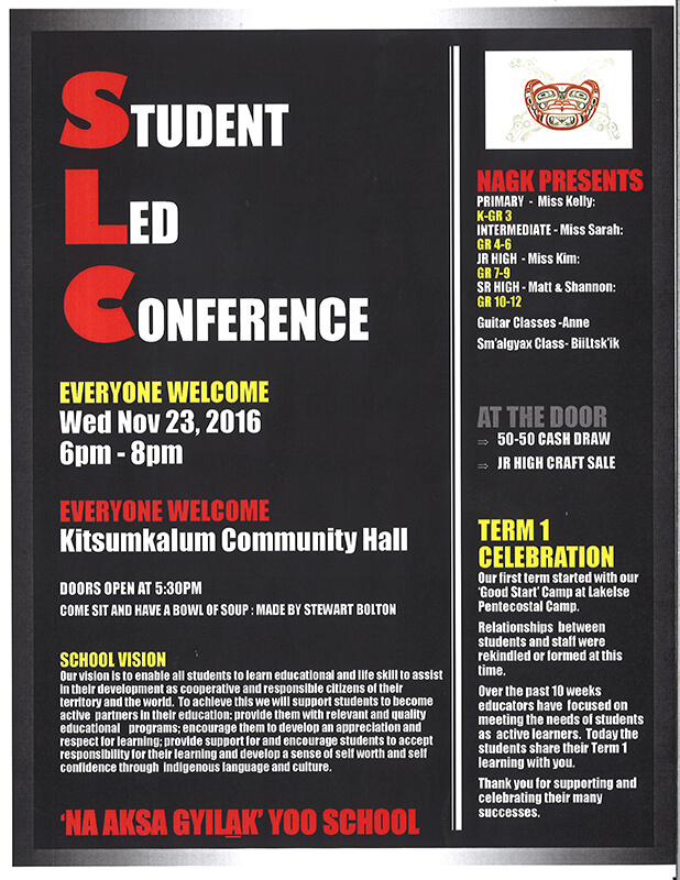 YOUR INVITED TO NAGK’S STUDENT LED CONFERENCE