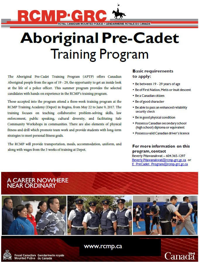 The aboriginal pre-cadet training program is back