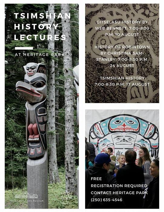 Tsimshian History Lectures at Heritage Park – History of Robin Town & Ethnobotany