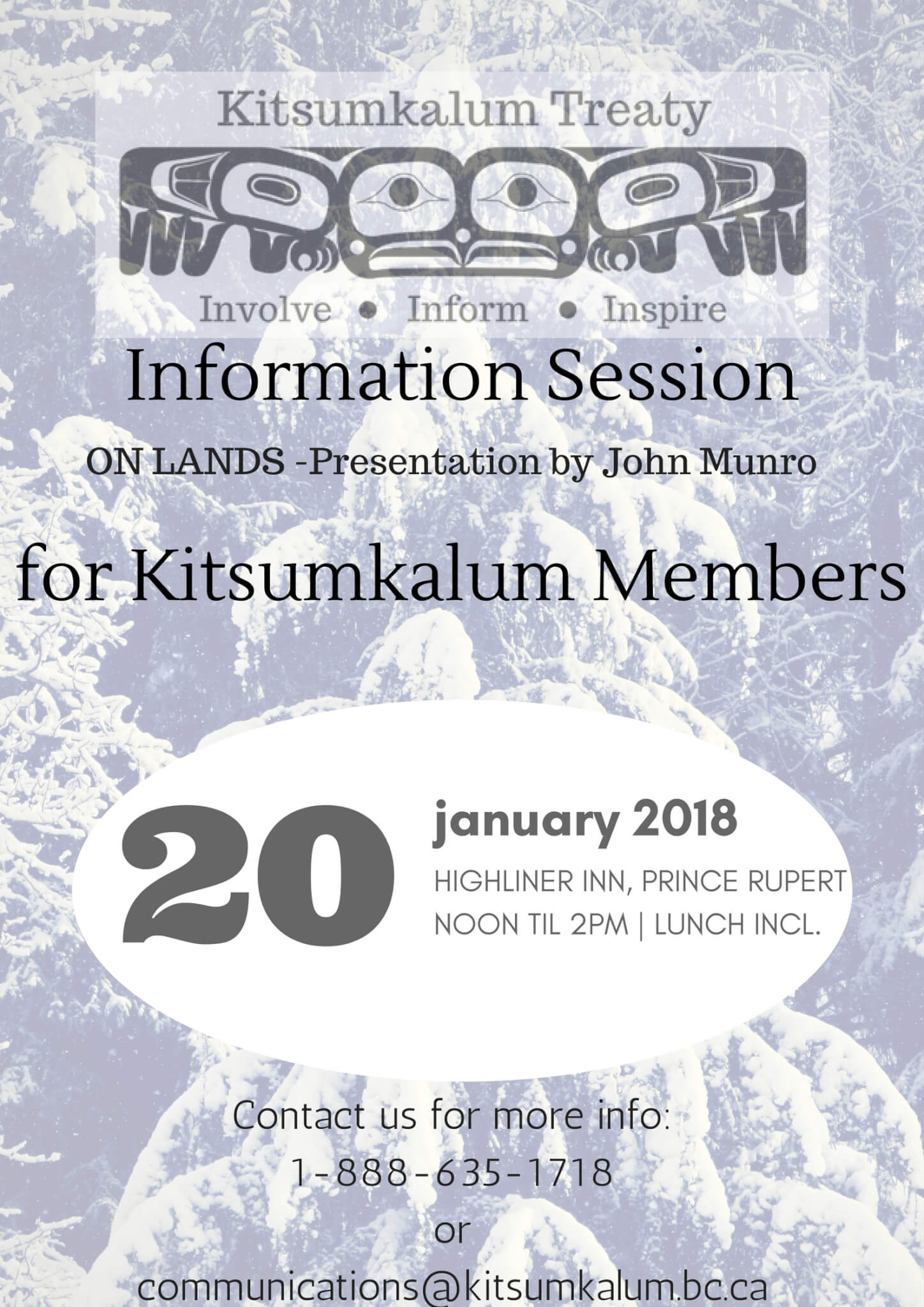 Kitsumkalum Treaty Coffee House – Jan. 20 Prince Rupert