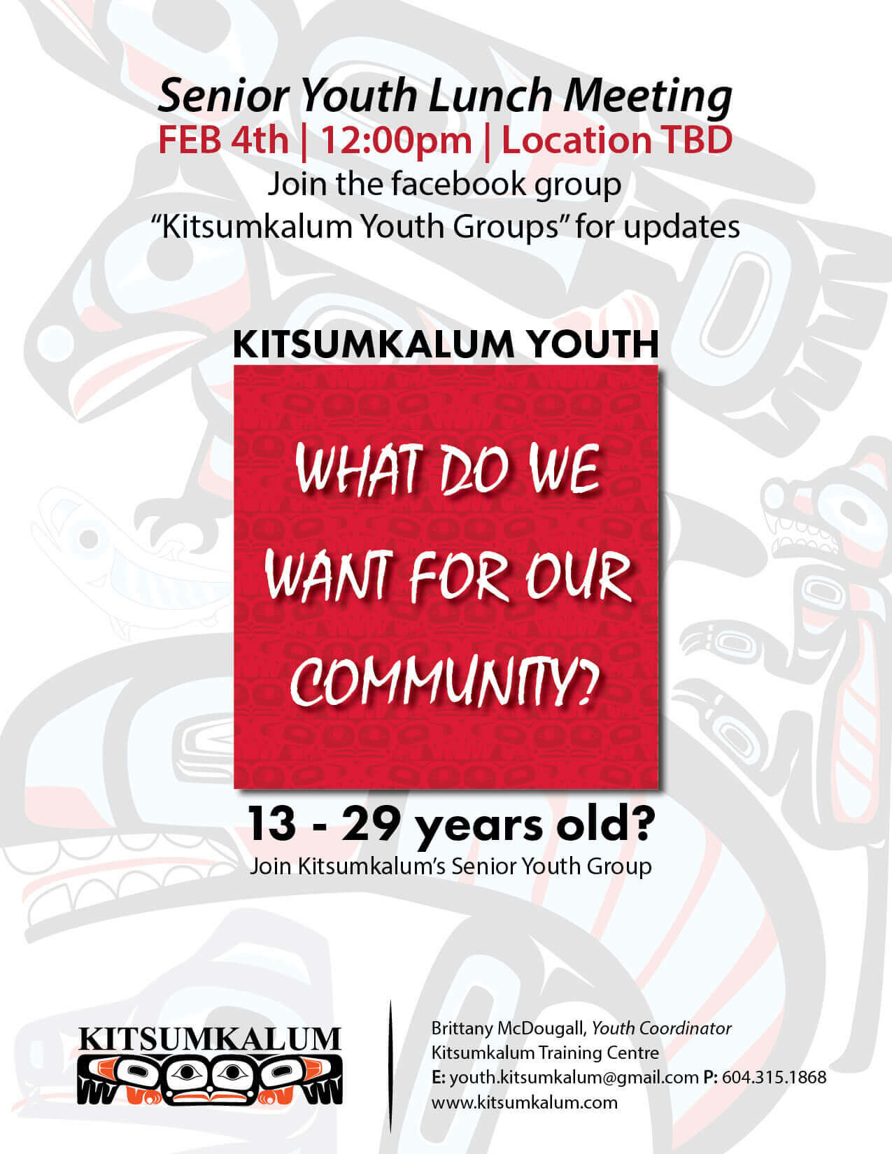 Senior Youth Group Seeking Members Feb 4th