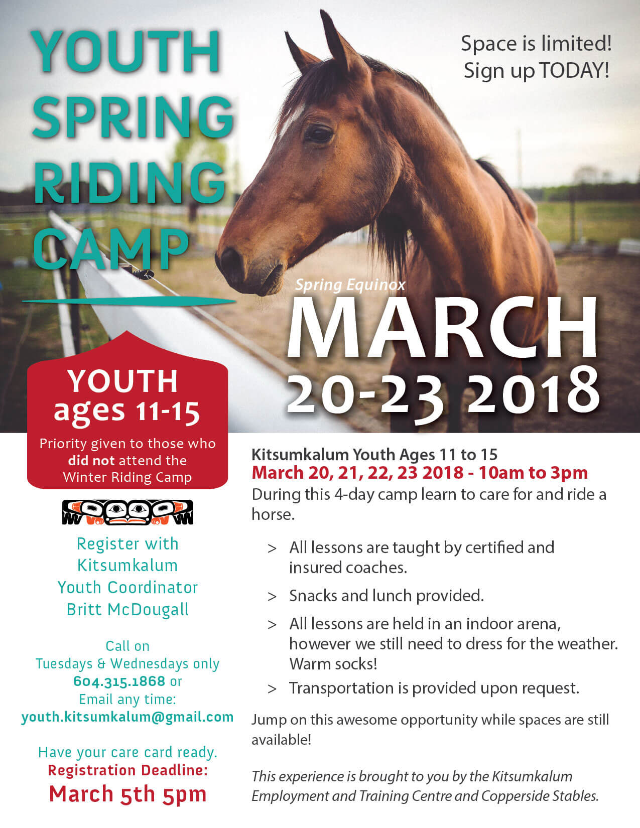 Youth Spring Riding Camp Ages 11-15