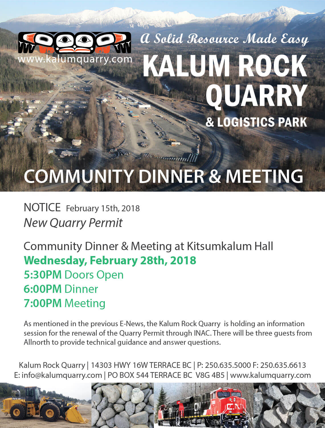 Renewal of Quarry Permit – Information Session Feb. 28th