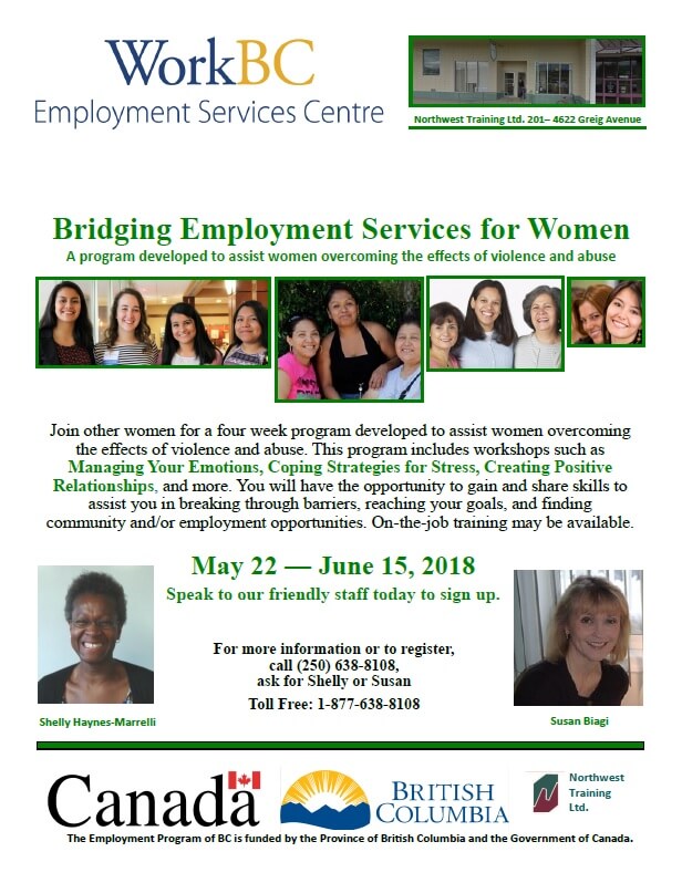Bridging Employment Services for Women – WorkBC