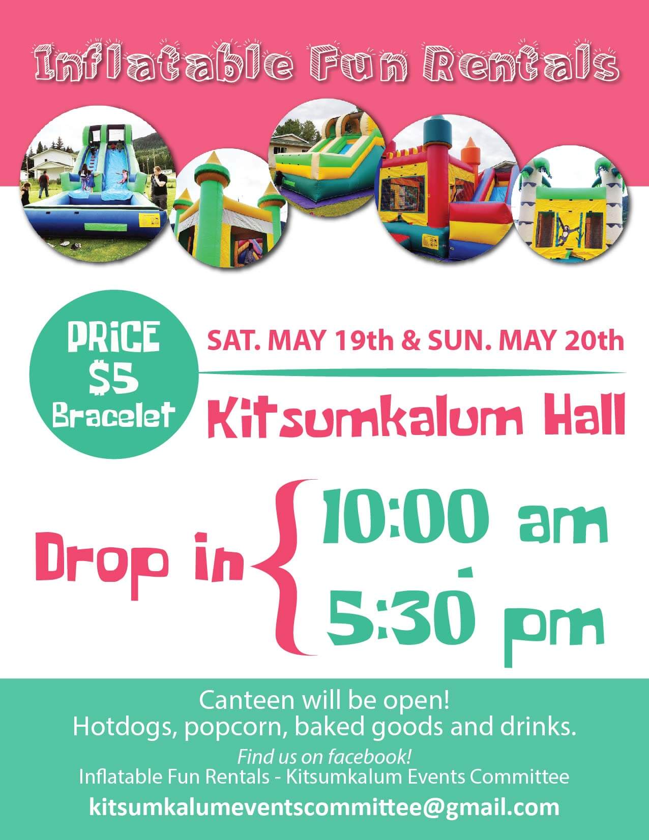 Inflatable Fun at Kitsumkalum Hall MAY 19 & 20