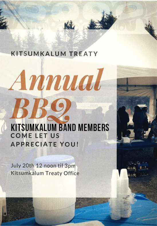 Kitsumkalum Members :: Annual Appreciation BBQ – Kitsumkalum Treaty July 20