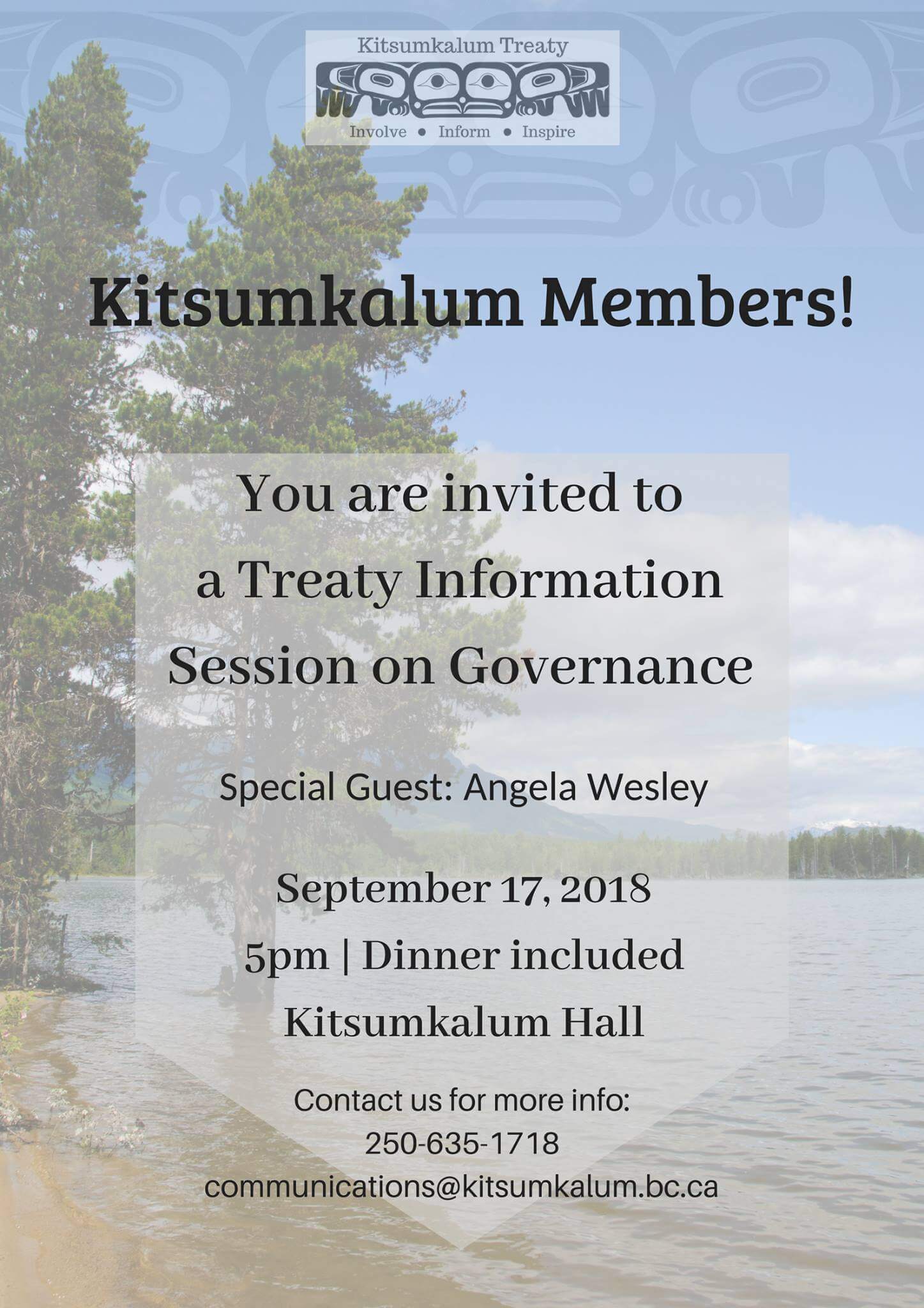 Treaty Information Session Sept 17th Kitsumkalum