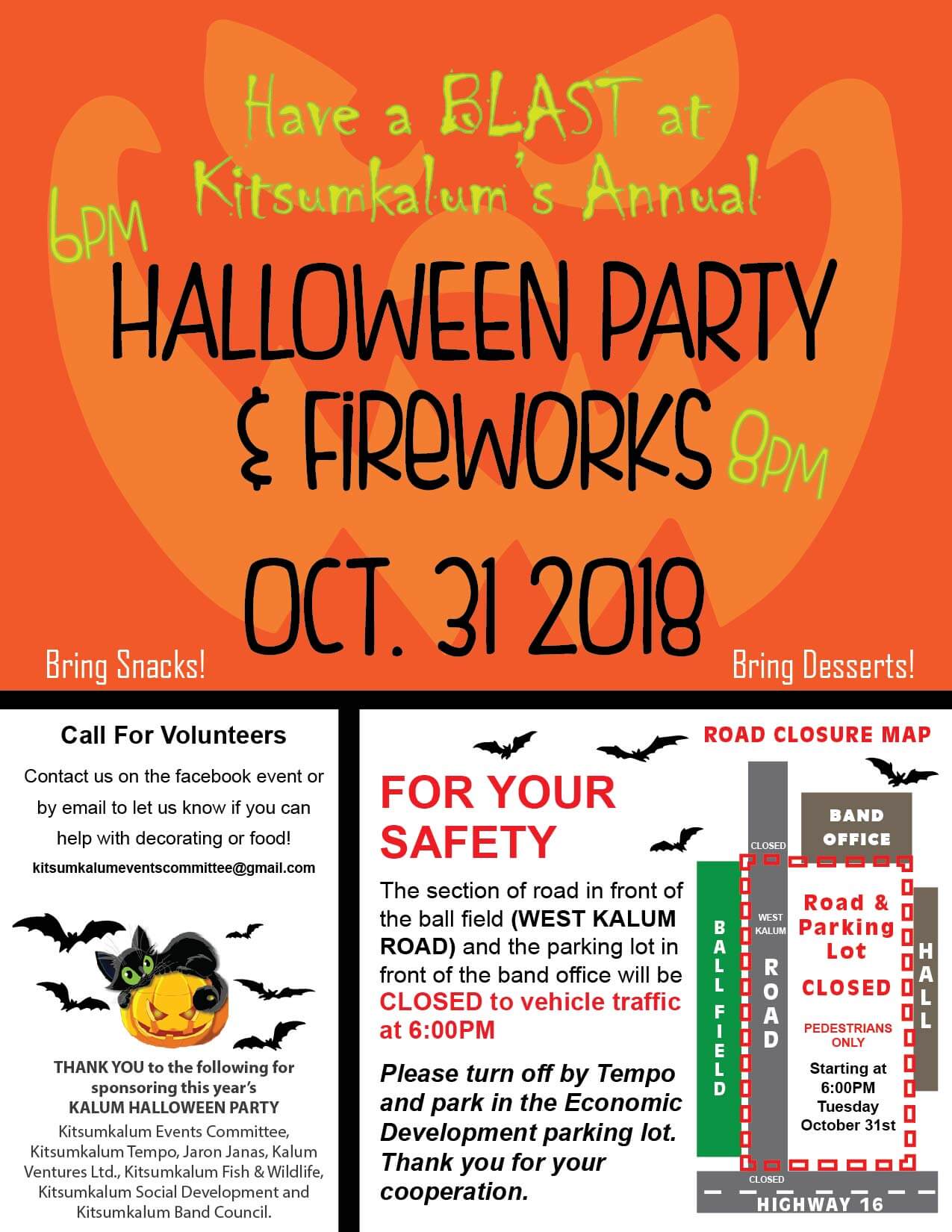 Halloween Party and Fireworks 2018