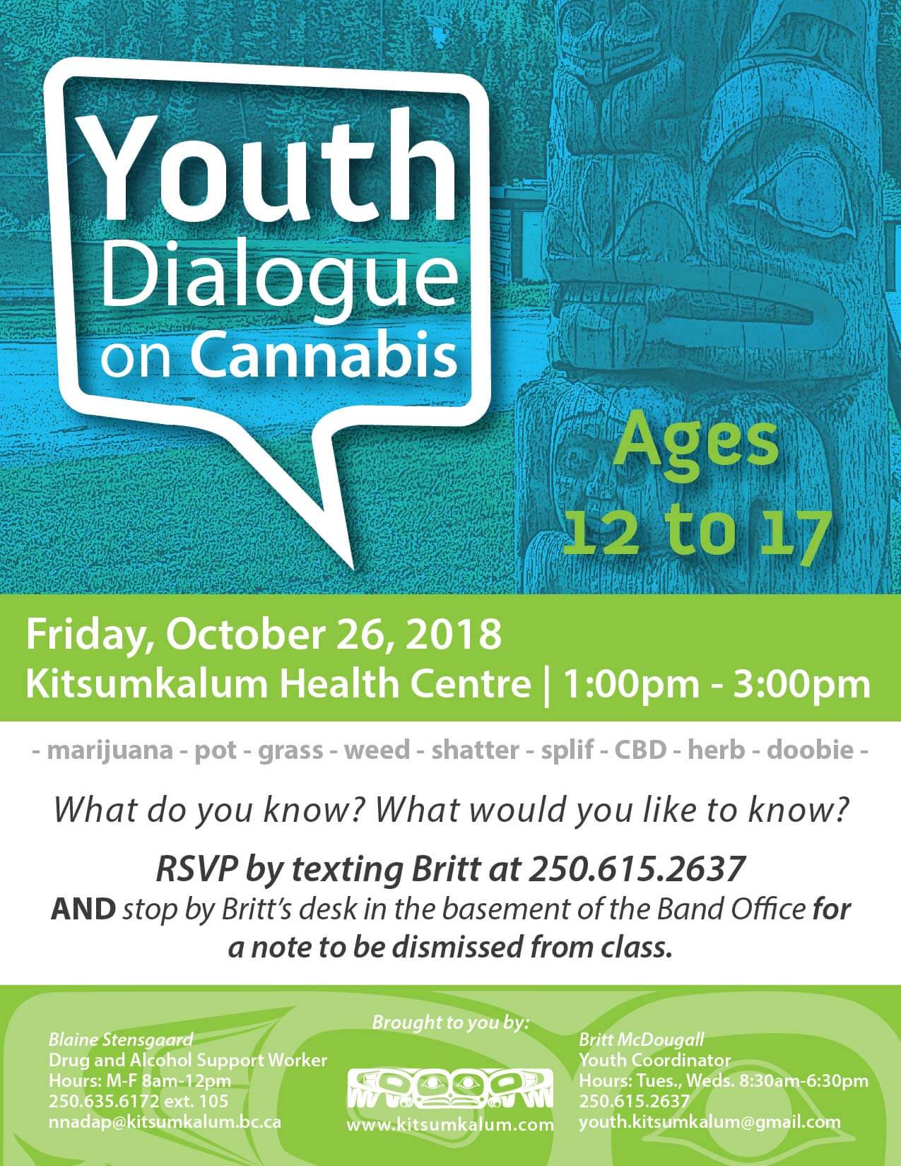 Youth Dialogue on Cannabis – October 26th