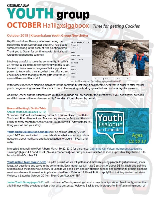 Youth Group – October Newsletter