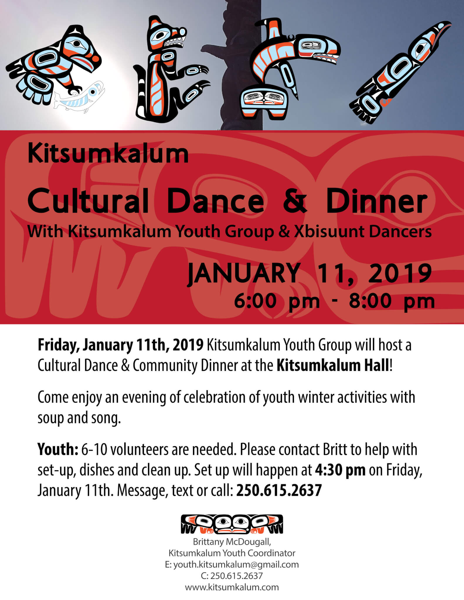 Kitsumkalum Cultural Dance and Dinner JAN 11th