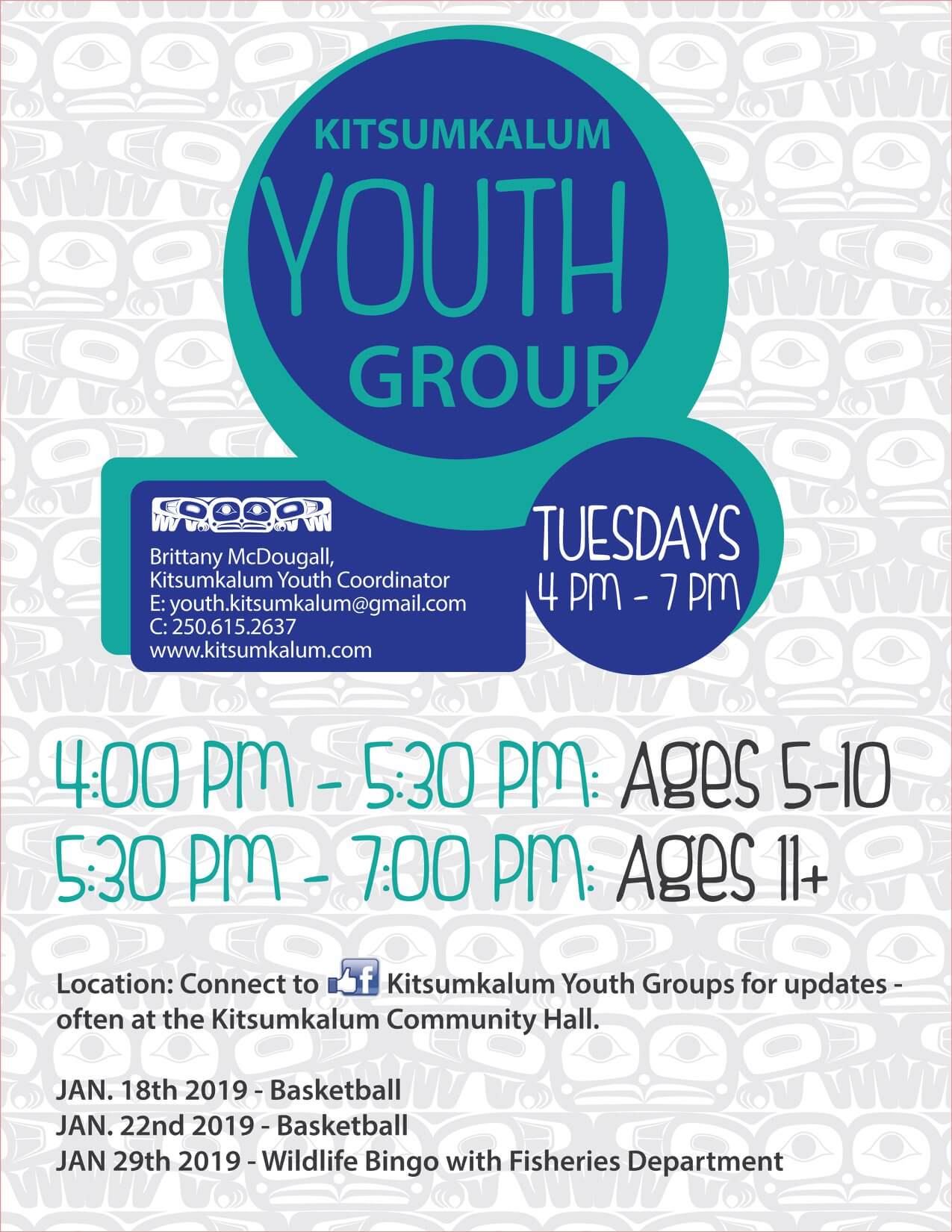 Kitsumkalum Youth Group – Tuesdays