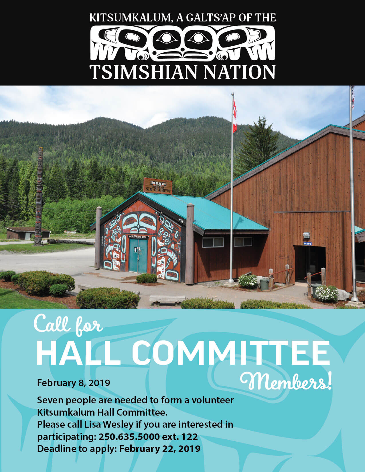 Call for Kitsumkalum Hall Committee Members