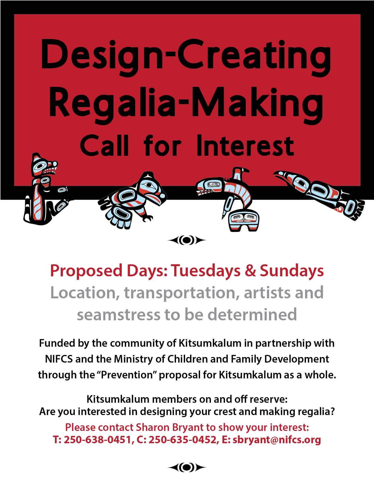 Call For Interest in Design and Regalia Making – Kitsumkalum Members