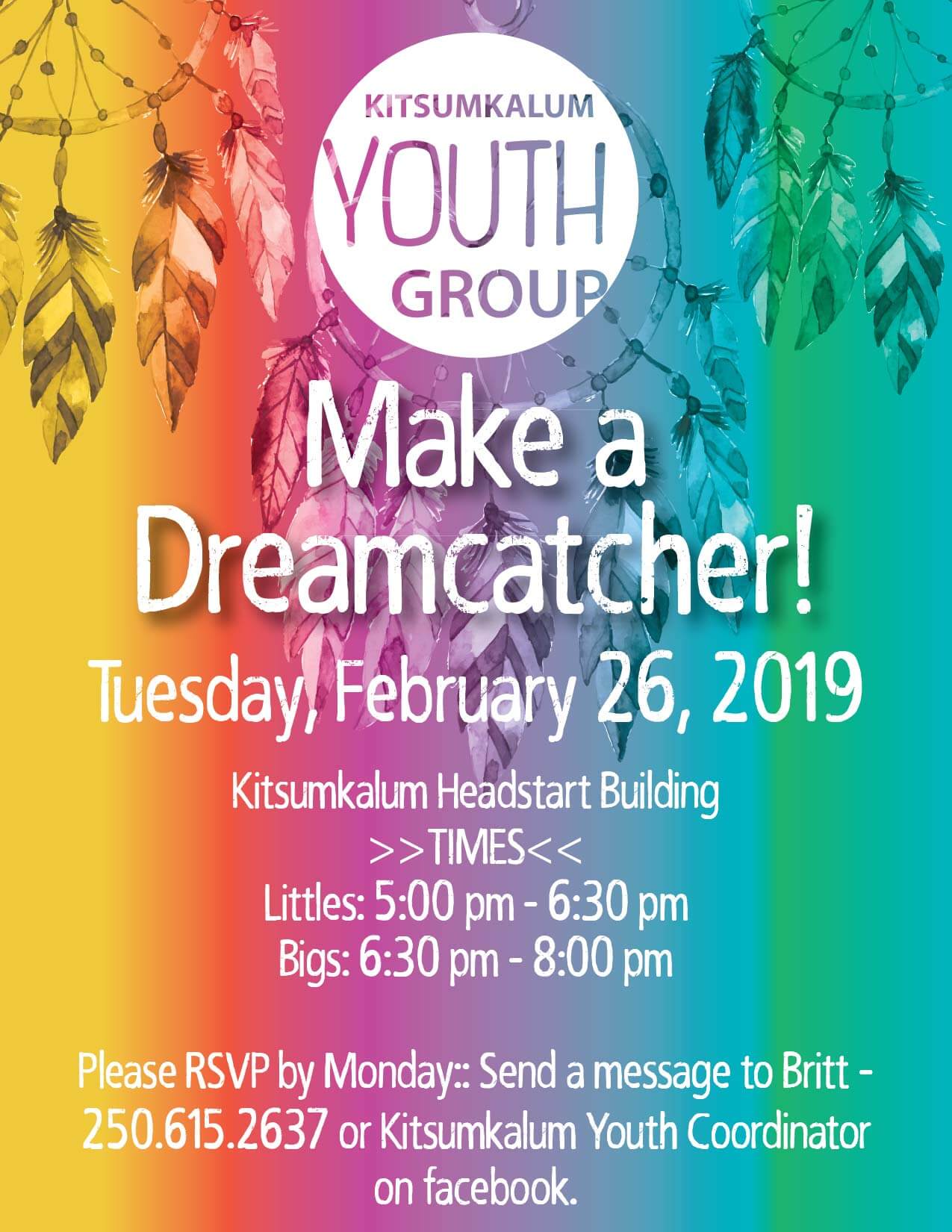Make a Dreamcatcher FEB 26 Kitsumkalum Youth Group