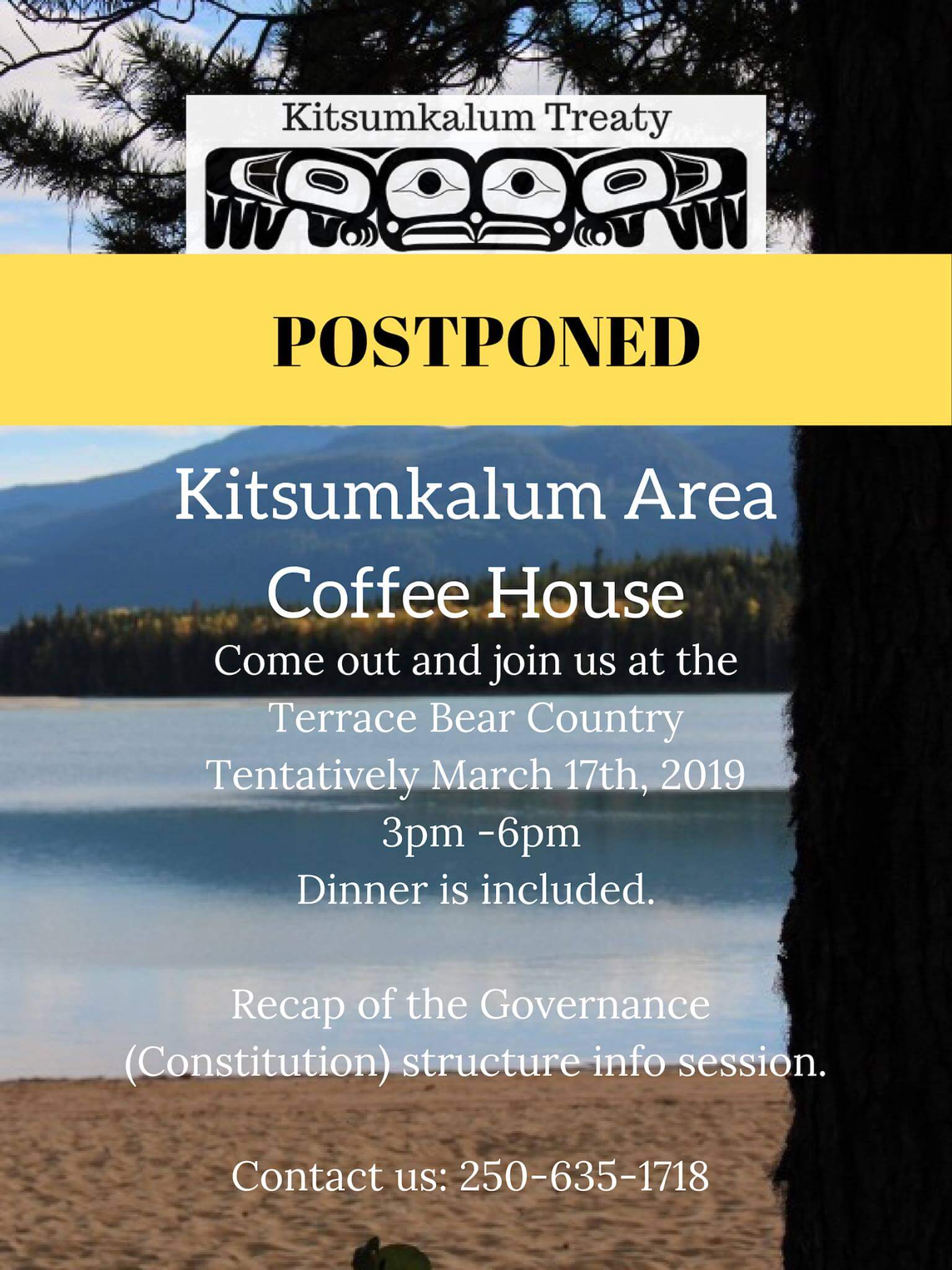 Kitsumkalum Treaty Coffee House – Terrace FEB 24 Postponed