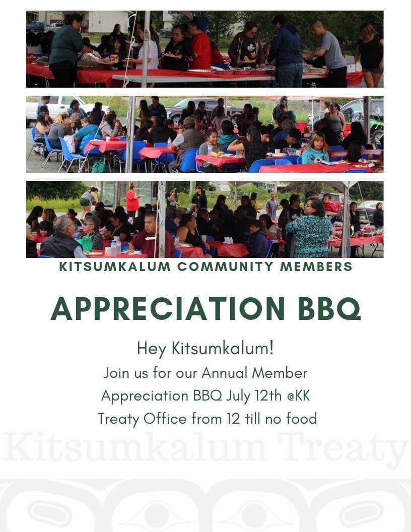 Appreciation BBQ – Kitsumkalum Community Members JULY 12
