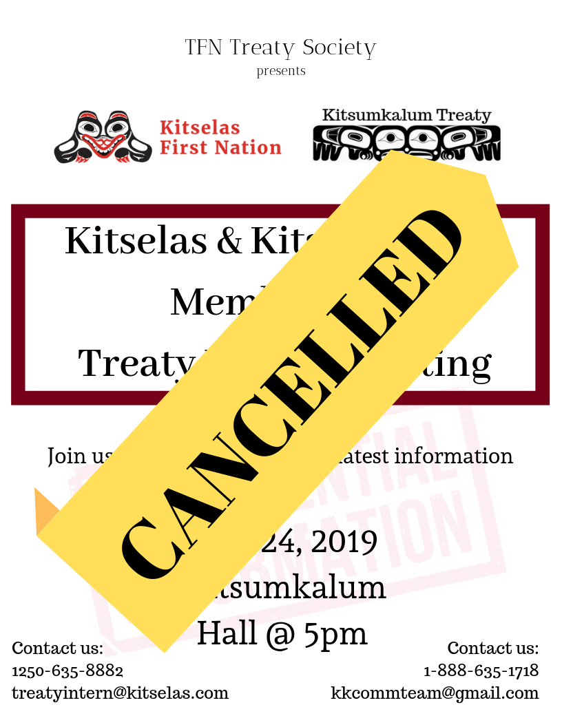 Treaty Update Meeting for Kitselas and Kitsumkalum JULY 24