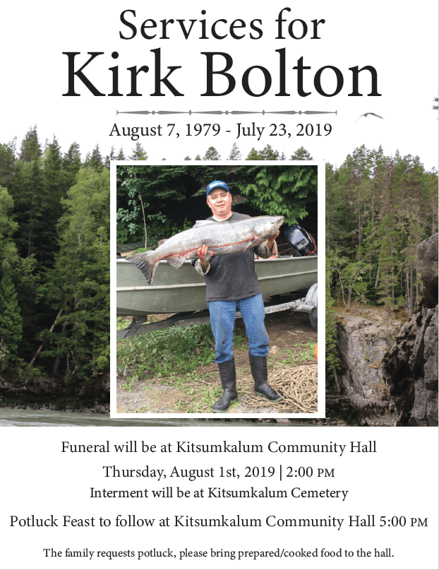 Services for Kirk Bolton: Aug. 1, 2019