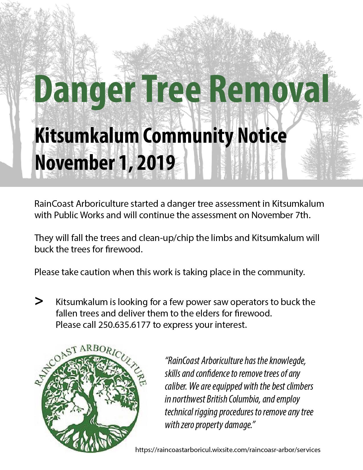 Danger Tree Removal 2019