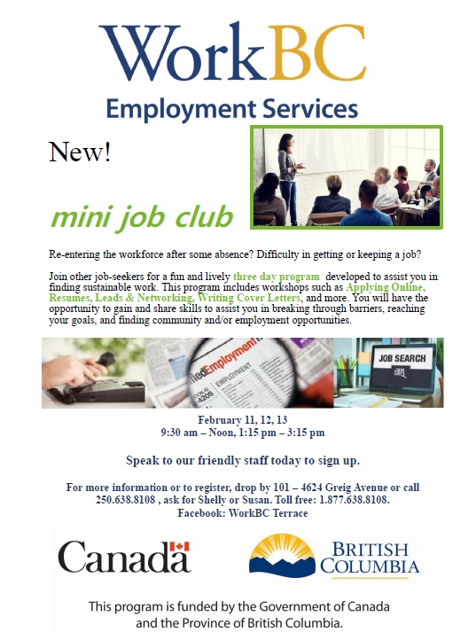 Mini Job Club WorkBC Employment Services FEB