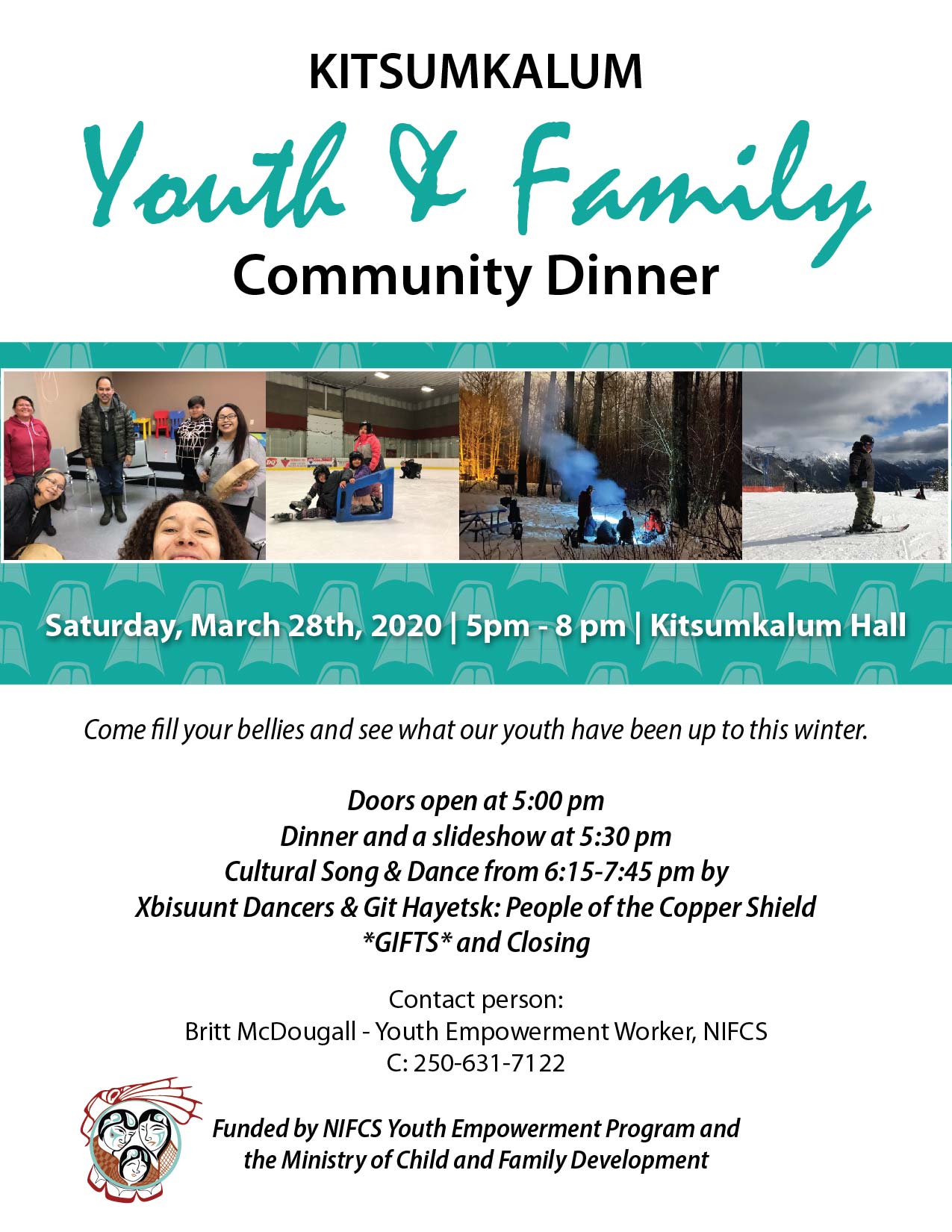 POSTPONED Kitsumkalum Youth & Family Community Dinner March 28
