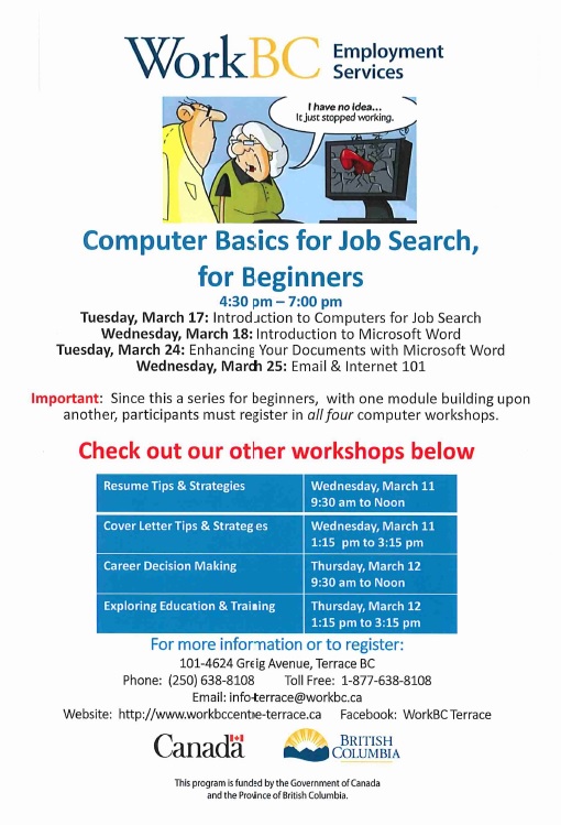 Workshop Series: Computer Basics for Job Search
