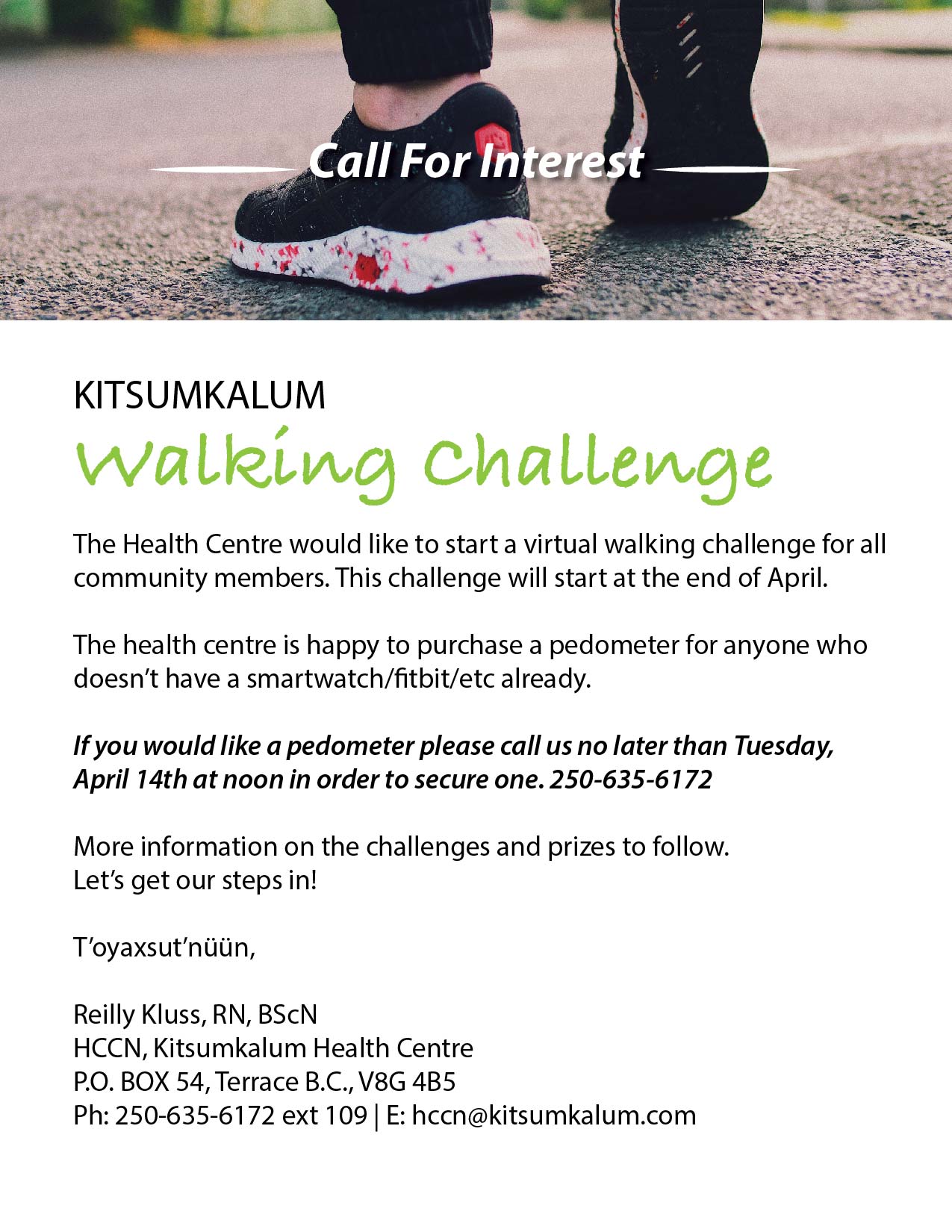 Call for Interest – Walking Challenge