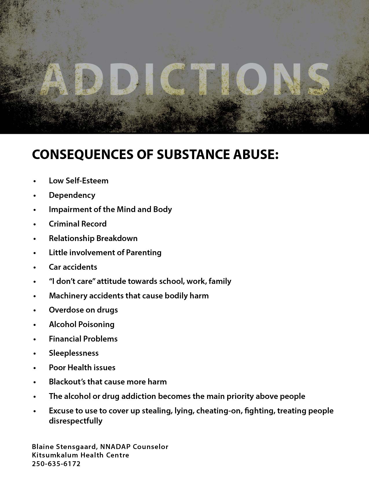 Consequences of Substance Abuse