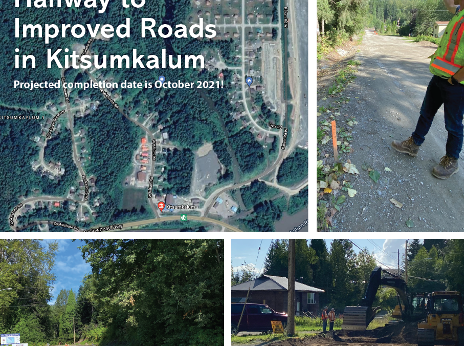 Halfway to Improved Roads in Kitsumkalum!