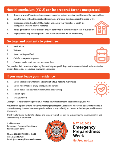 How Kitsumkalum (You) Can Be Prepared For The Unexpected - Kitsumkalum ...