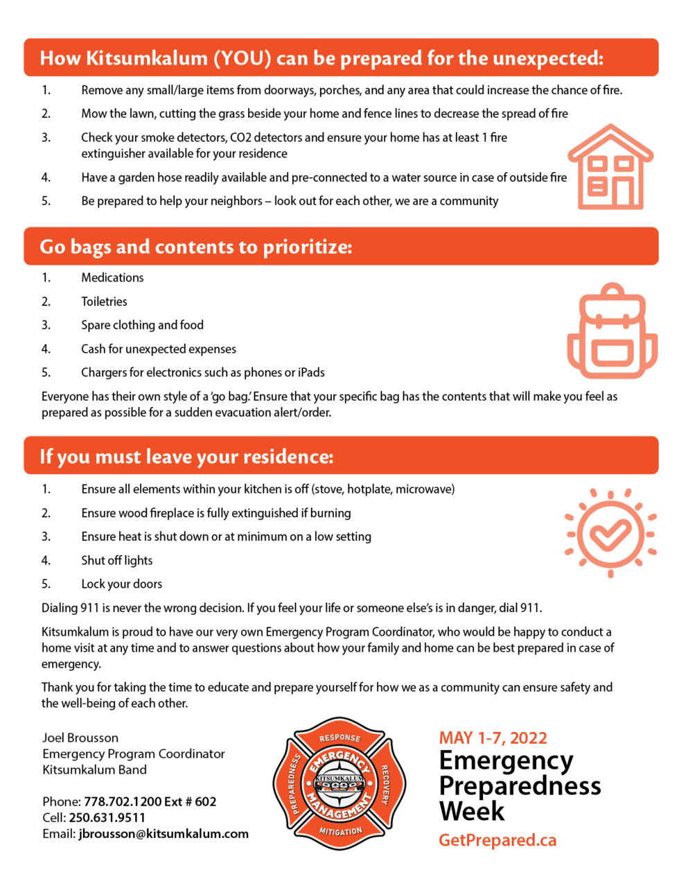 How Kitsumkalum (You) Can Be Prepared For The Unexpected - Kitsumkalum ...