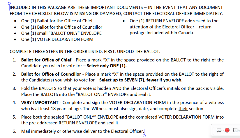 Notice of 2025 Election: Voter Help